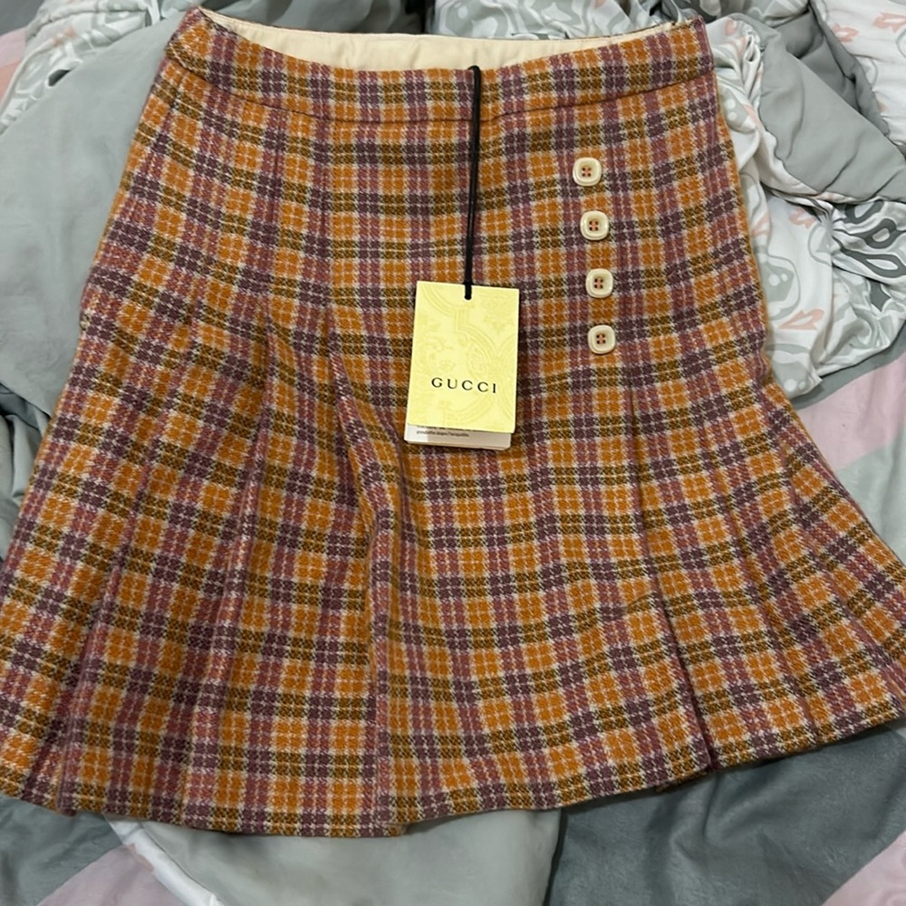 Gucci plaid skirt size 5